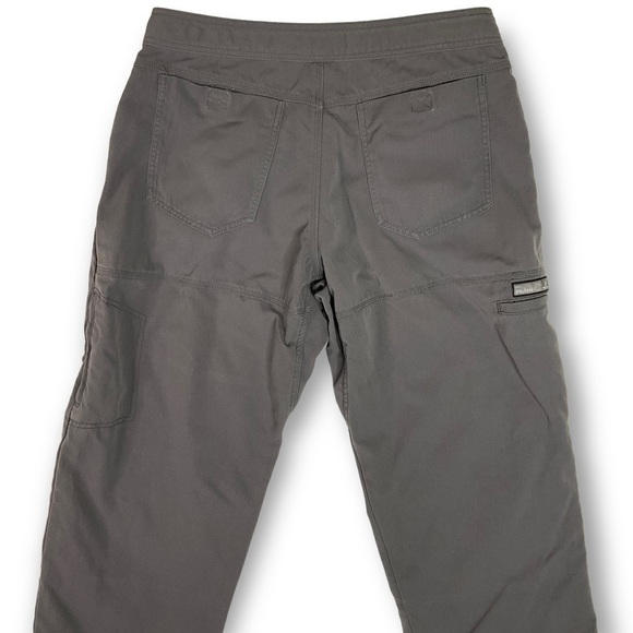 Prana Breathe Pants Sz L Hiking Adjustable Waist Cotton Gray Mens Outdoor - Picture 7 of 11